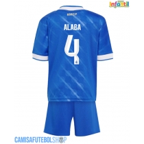 Camisa de time de futebol Real Madrid David Alaba #4 Replicas 3º Equipamento Infantil 2025-26 Manga Curta (+ Calças curtas)